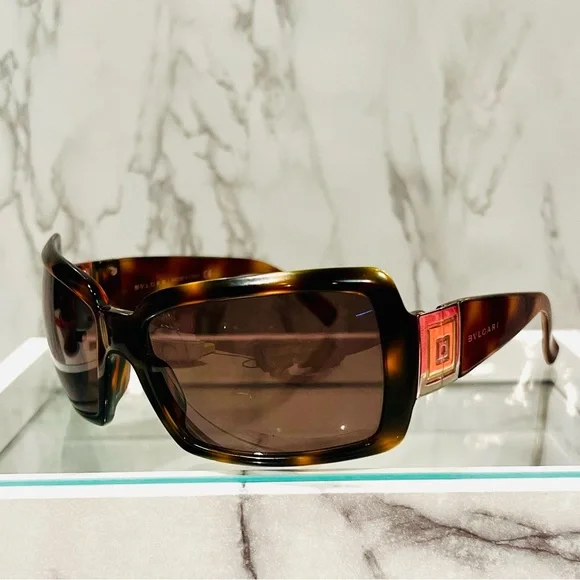 Bulgari Tortoise Shell Sunglasses - Picture 1 of 15